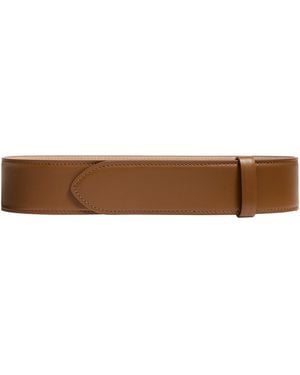 KHAITE Theo Leather Belt - Brown