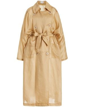 Aje. Harmony Sheer Trench Coat - Natural