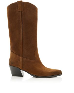 STAUD Monty Suede Boots - Brown