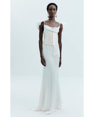 De La Vali Garnet Fishtail Maxi Dress - Blue