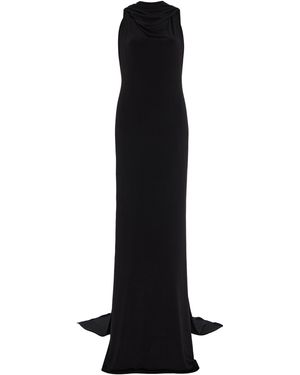 Brandon Maxwell The Presley Cowl Neck Gown - Black