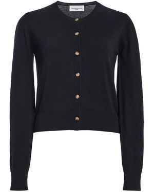 Brandon Maxwell The Aubery Featherweight Silk-Cotton Cardigan - Blue