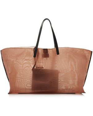 STAUD Christos Large Mesh Tote Bag - Brown