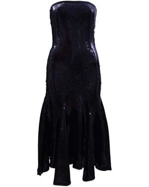 Francesca Miranda Simone Sequin Midi Dress - Black
