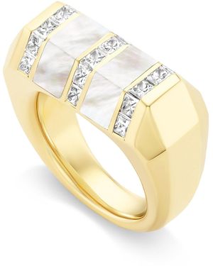Gemella Jewels Stella Bar 18K Ring - Metallic