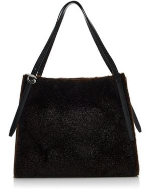 Coperni Belt Faux Fur Tote Bag - Black
