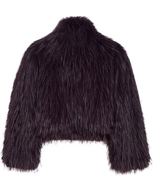 Apparis Ginette Faux Fur Cropped Jacket - Blue