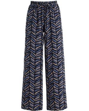 Matteau Silk Drawstring Trousers - Blue