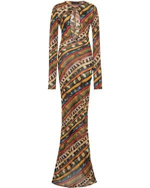 Siedres Magy Tie-front Maxi Dress - Natural