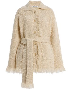 By Malene Birger Blanca Fringed Cotton-Blend Cardigan - Natural