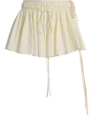 Tae Park Exclusive Volume Cotton Mini Skort - Natural