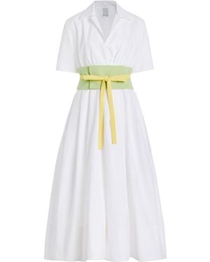 Rosie Assoulin Exclusive Obi Cotton-Poplin Midi Shirt Dress - White