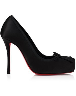 Christian Louboutin Cassia Nodo 100Mm Crepe-Satin Court Shoes - Black