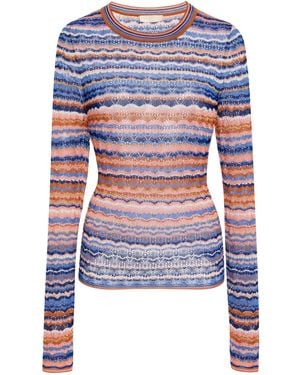 Ulla Johnson Lunaire Pointelle-Knit Top - Blue