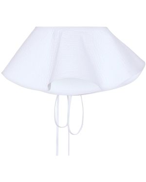 OSSOU Tiana Flounce Cotton Belt - White