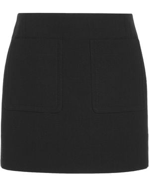 Bottega Veneta Double-Cotton Mini Skirt - Black