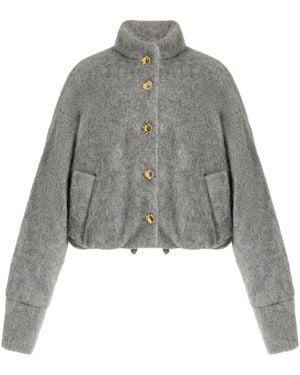 DARKPARK Bobbie Mohir Bomber Jacket - Grey