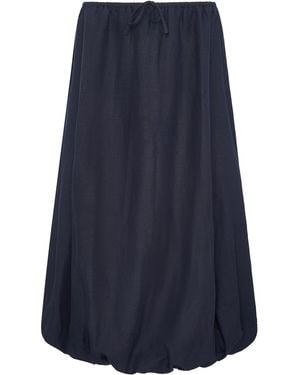 Onia Air Linen Bubble Maxi Skirt - Blue