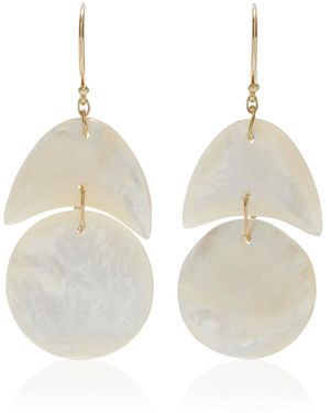 Ten Thousand Things Tiny Arp 18k Yellow Gold Mother-of-pearl Earrings - White