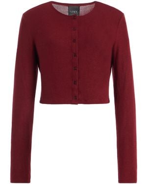 Leset Lauren Jersey Crop Cardigan Ii - Red