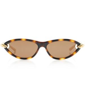 Bottega Veneta Cat-Eye Acetate Sunglasses - Brown