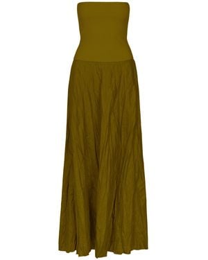 Johanna Ortiz Empowerment Movement Convertible Linen-Blend Maxi Dress - Green