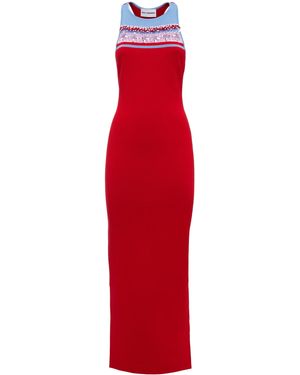 DES_PHEMMES Embroidered Knit Maxi Dress