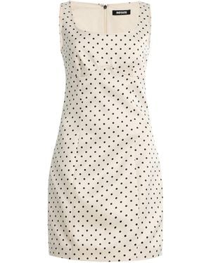 ROTATE BIRGER CHRISTENSEN Polka-Dot Satin Mini Dress - Natural