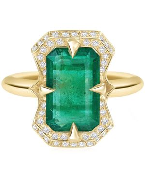 Yi Collection 18K Diamond And Emerald Aurora Ring - Blue