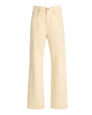 SLVRLAKE Denim London Rigid High-Rise Straight-Leg Jeans - Natural