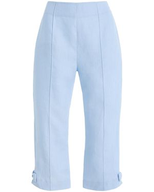 Posse Harper Linen Capri Pants - Blue