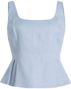 Posse Exclusive Riviera Rosalie Linen Top - Blue