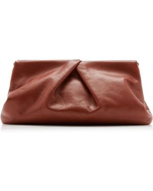 Dries Van Noten Crisp Small Leather Clutch - Brown