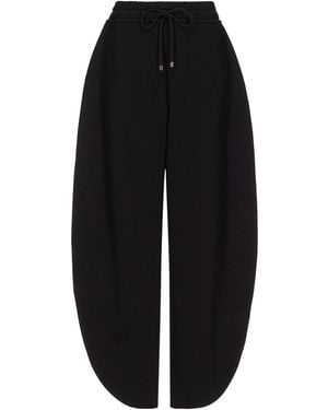 Alaïa Cotton Barrel-Leg Jogger Sweatpants - Black