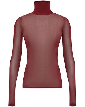 Zimmermann Fine-Knit Turtleneck Top - Red