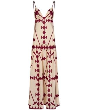 Johanna Ortiz Zea Palm Cotton Maxi Dress - White