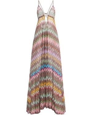 Missoni Metallic-Knit Maxi Cover-Up Dress - Natural