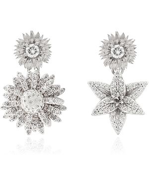 Bernard James Flora 18K Diamond Earrings - Metallic