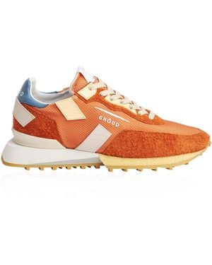 GHŌUD Rush Groove Mesh & Suede Sneakers - Orange