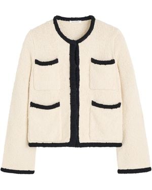 By Malene Birger Rikko Contrast Cotton-Blend Cardigan - Natural