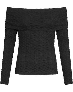 Silvia Tcherassi Palma Off-the-shoulder Top - Black