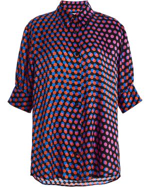 Dries Van Noten Printed Silk Shirt - Purple