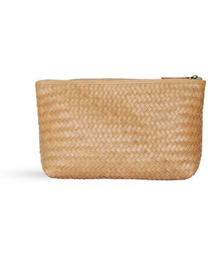 Bembien Woven Leather Clutch - Natural
