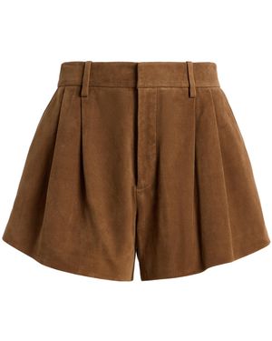 FRAME The Suede Utility Shorts - Brown