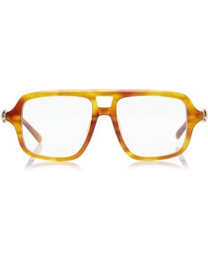 Gucci Square-frame Acetate Glasses - Brown