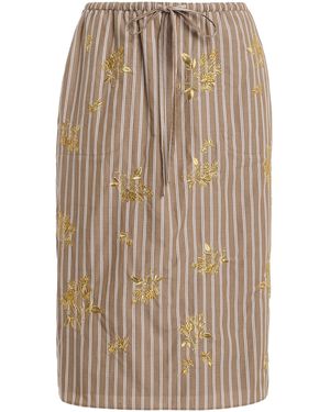Altuzarra Vicky Cotton Midi Skirt - Natural