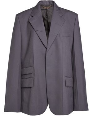 Victoria Beckham Oversized Notch Lapel Jacket - Purple