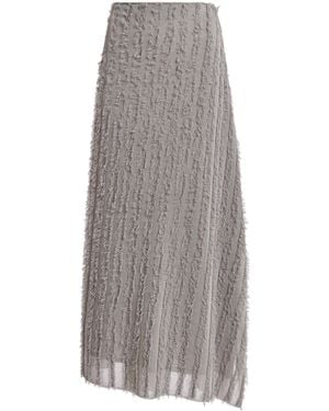 Victoria Beckham Draped Midi Skirt - Grey