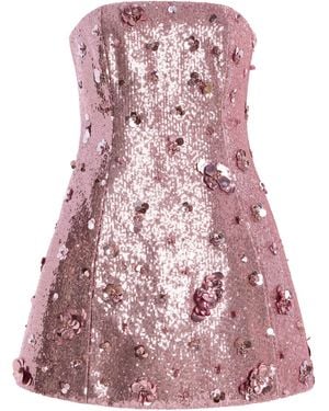 Jonathan Simkhai Arta Sequined Bustier Mini Dress - Pink