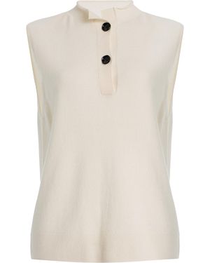 House of Dagmar Knit Wool-Cashmere Top - Natural